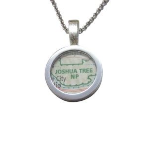 Joshua Tree National Park Map Pendant Necklace